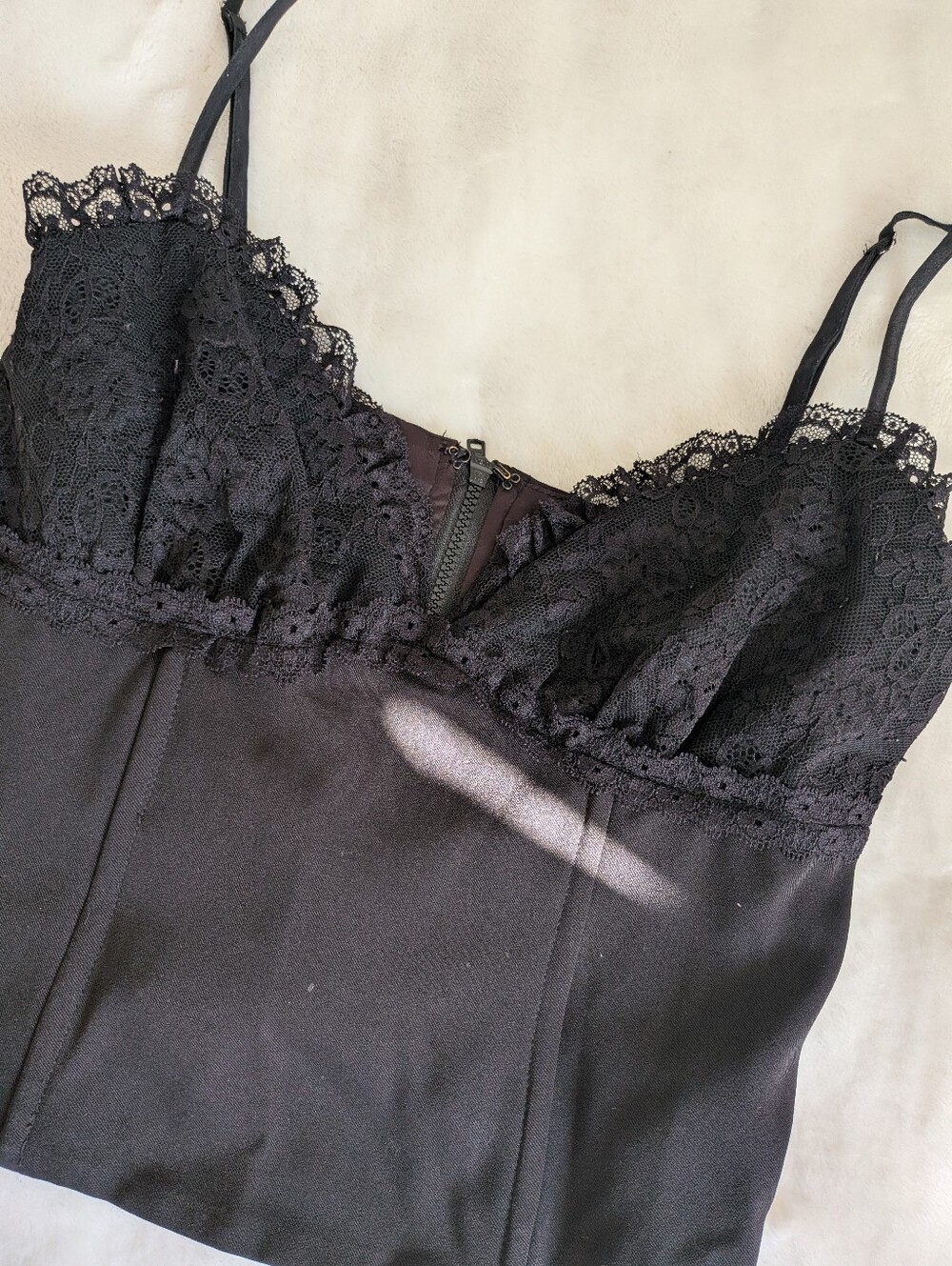 Princess Polly Black Lacey Tank - Picture 2 of 3